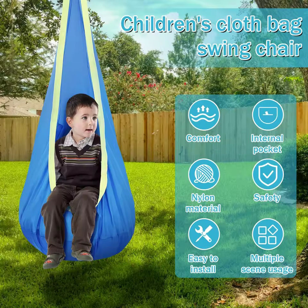 Kids Outdoor Swing Chair - Çocuklar için şişme minderli naylon asma