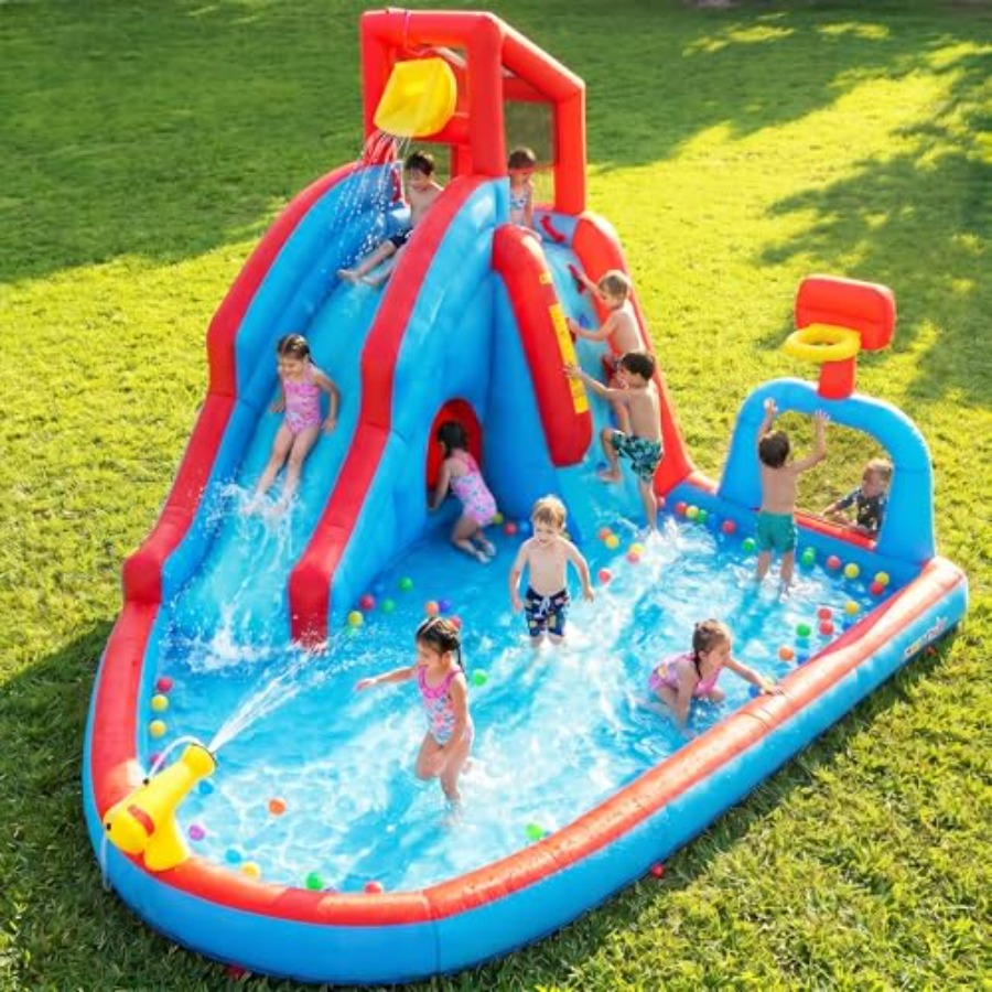 Kids Outdoor House With Slide - Çocuklar için arka bahçe açık hava