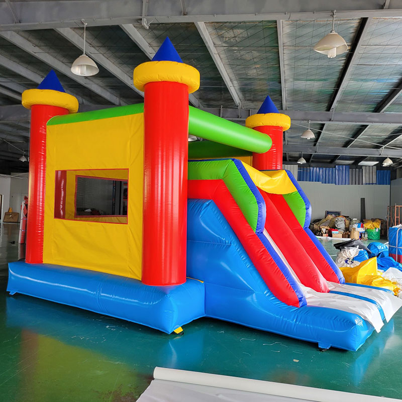 Kids Outdoor House With Slide - Slaytlı Sıçrama Ev Çocuklar İçin Atlama