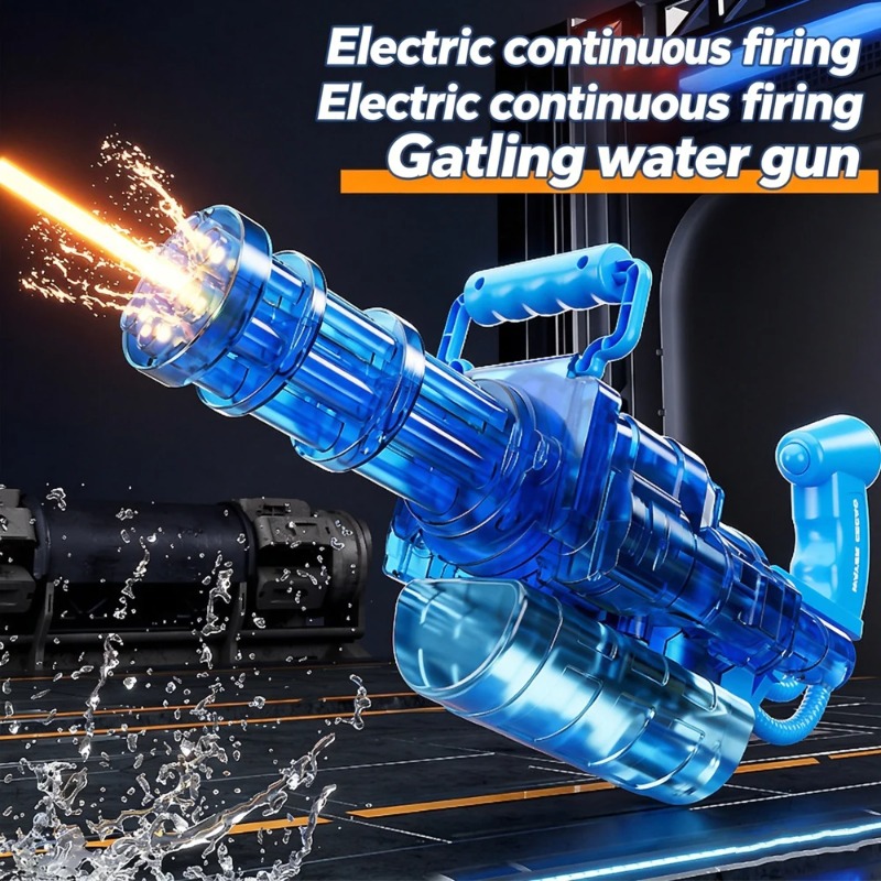 Kids Outdoor Water Play - Otomatik Gatling Su Topu Döner Yüksek