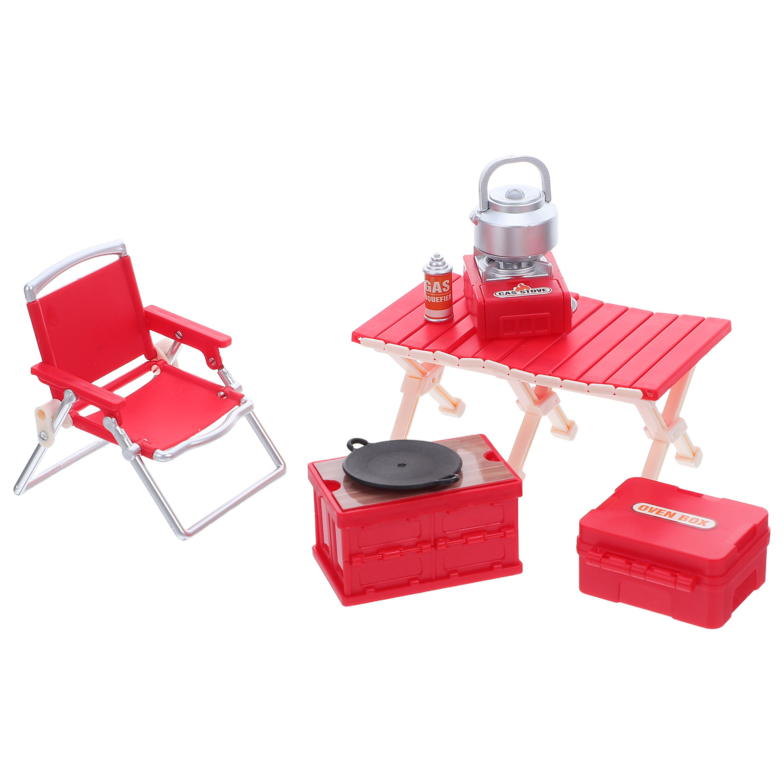 Kids Outdoor Picnic Table - 1 Set Minyatür Kamp Mobilyası, Katlanabilir