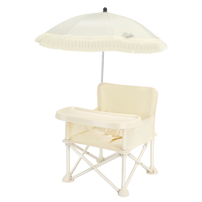 Kids Outdoor Furniture - Katlanabilir Sırtlıklı Bebek Yemek Sandalyesi Taşınabilir