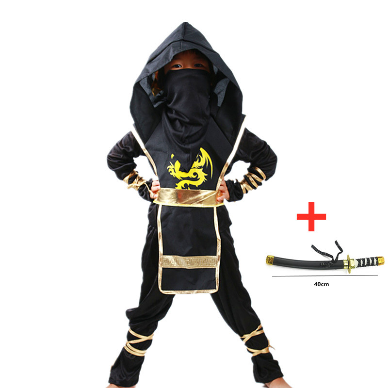 Kids Outdoor Ninja Equipment - 4-13Y Çocuklar Ejderha Ninja Cosplay Kostüm