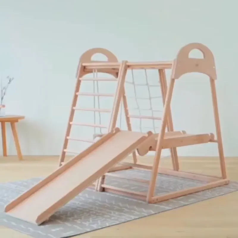 Kids Outdoor Wooden Climbing Frame - Çocuklar için Montessori Ahşap Anaokulu İç