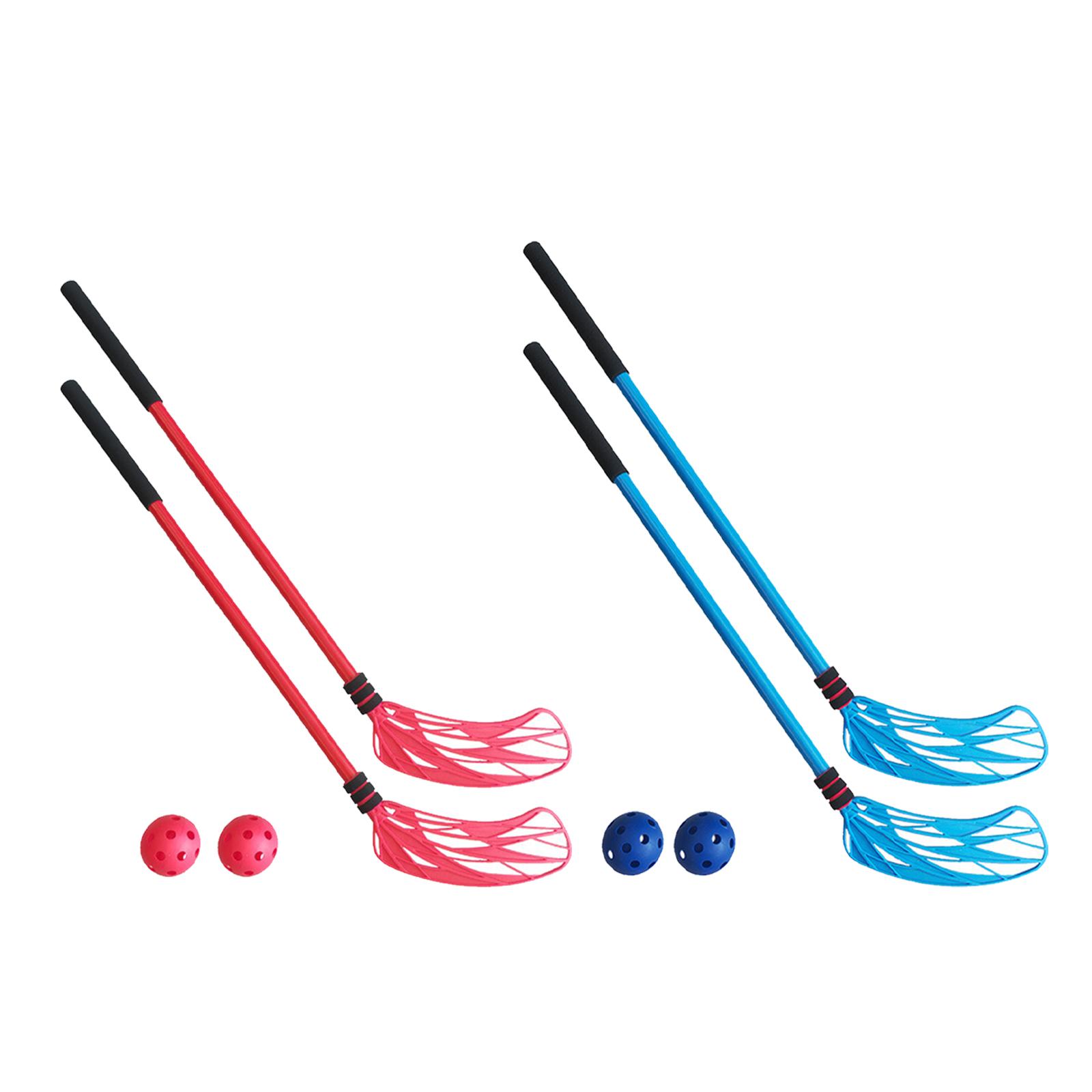Kids Outdoor Hockey Set - 2x Yer Hokeyi Sopa Seti Okul