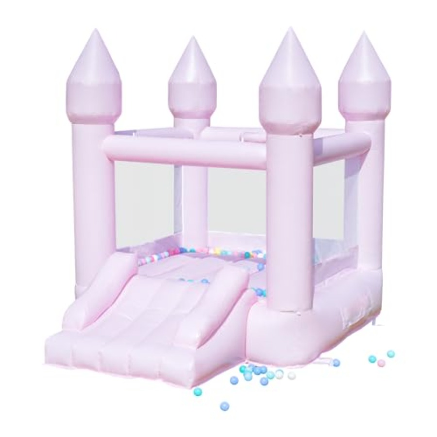 Kids Outdoor House With Slide - 3-6 yaş arası çocuklar için üflemeli