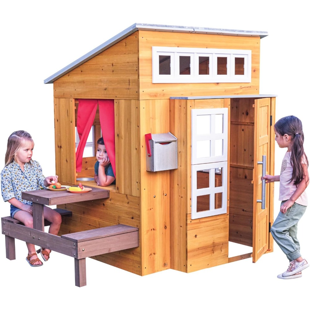 Çocuklar için Modern Ahşap Dış - Kids Outdoor Picnic Table incelemesi ve fiyatı