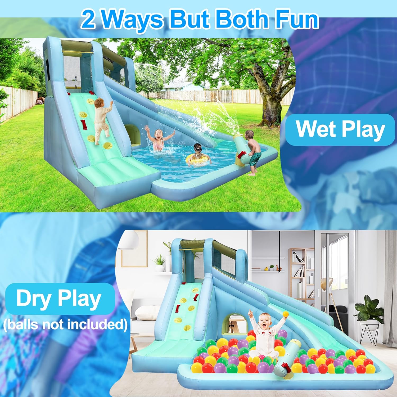 6'sı 1 Arada Şişme Çocuk Oyun  - Kids Outdoor House With Slide incelemesi ve fiyatı