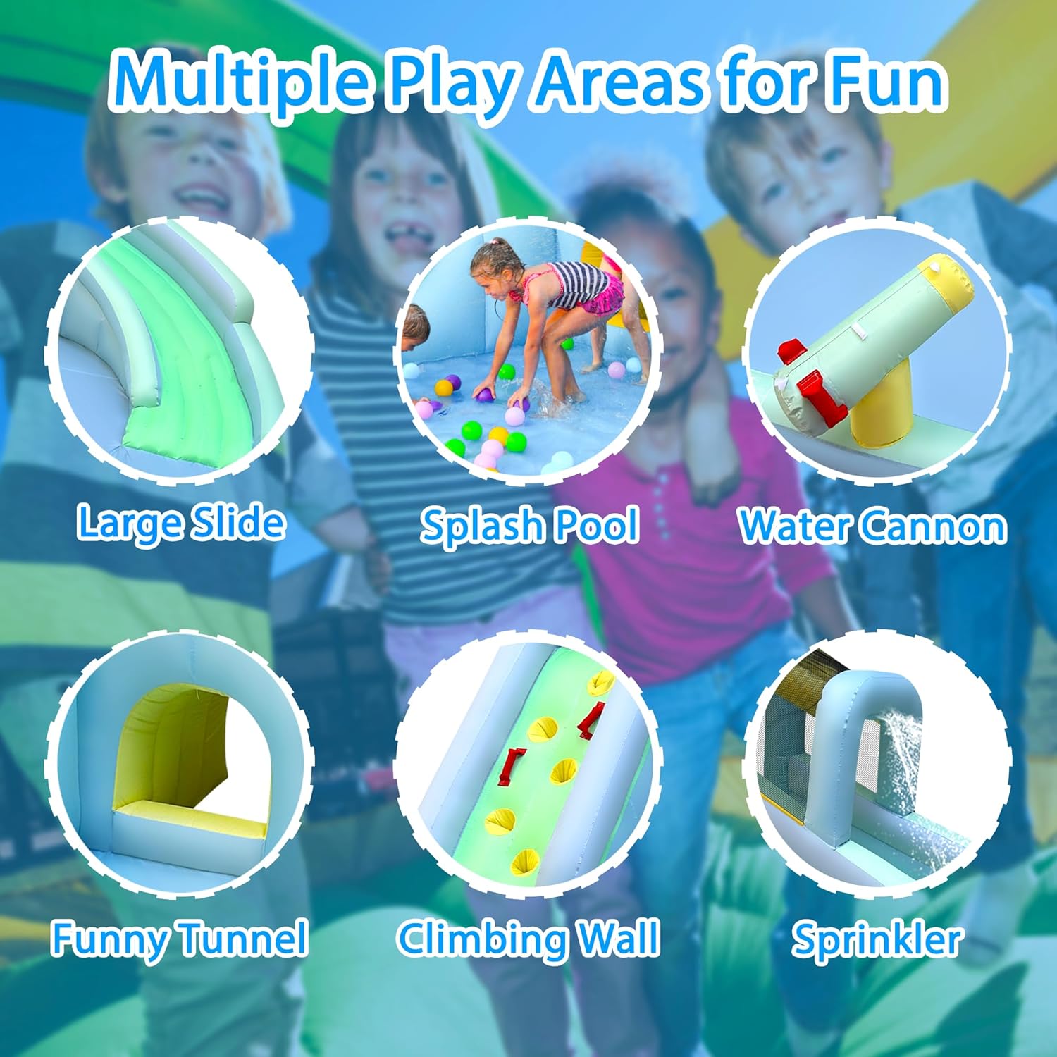 6'sı 1 Arada Şişme Çocuk Oyun  - Kids Outdoor House With Slide incelemesi ve fiyatı