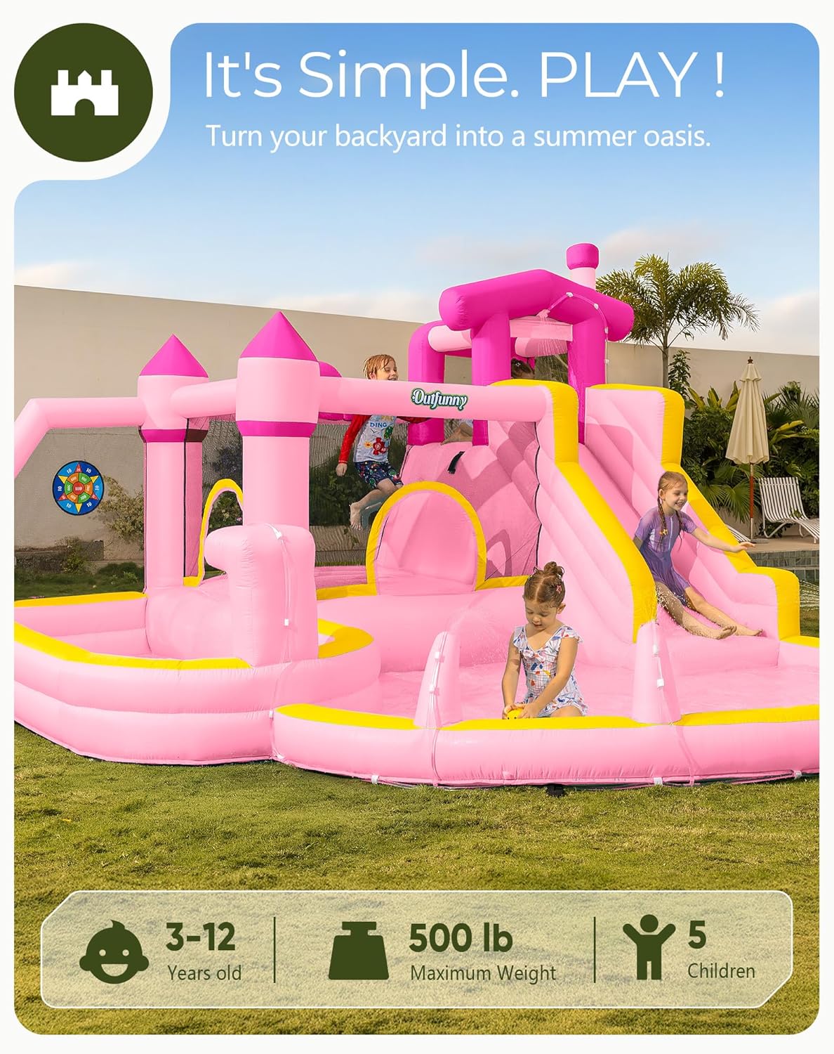 3-12 Yaş Arası Çocuklar İçin Ç - Kids Outdoor House With Slide incelemesi ve fiyatı