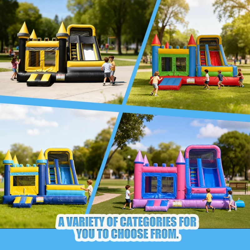Ticari Zıplama Evi Renkli Lüks - Kids Outdoor House With Slide incelemesi ve fiyatı