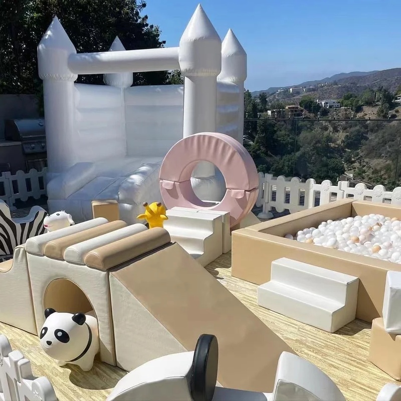 Beyaz Bej Köpük Yumuşak Oyun T - Kids Outdoor Slide Set incelemesi ve fiyatı