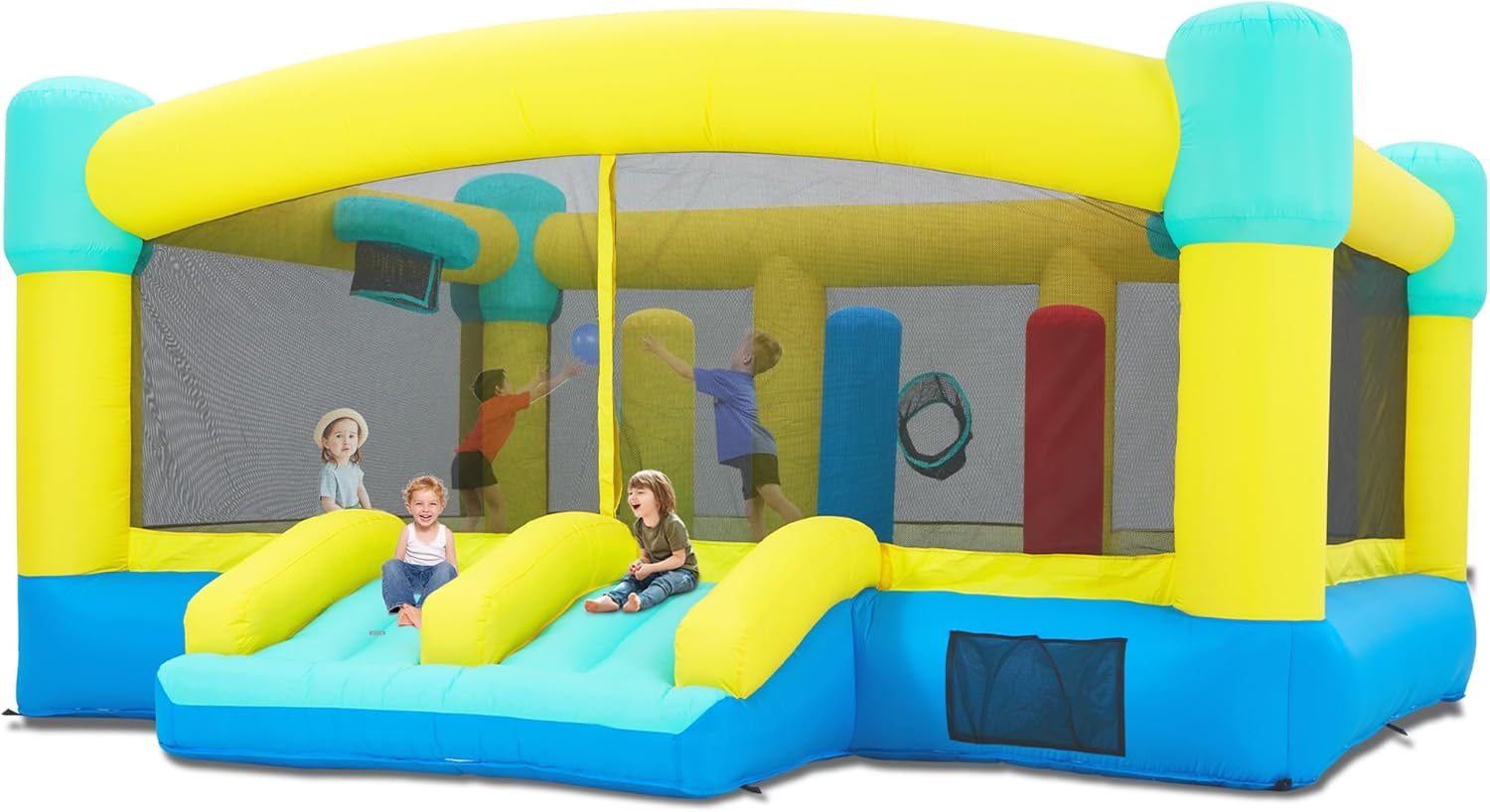 Büyük Zıplama Evi, 15 x 14.8 F - Kids Outdoor House With Slide incelemesi ve fiyatı
