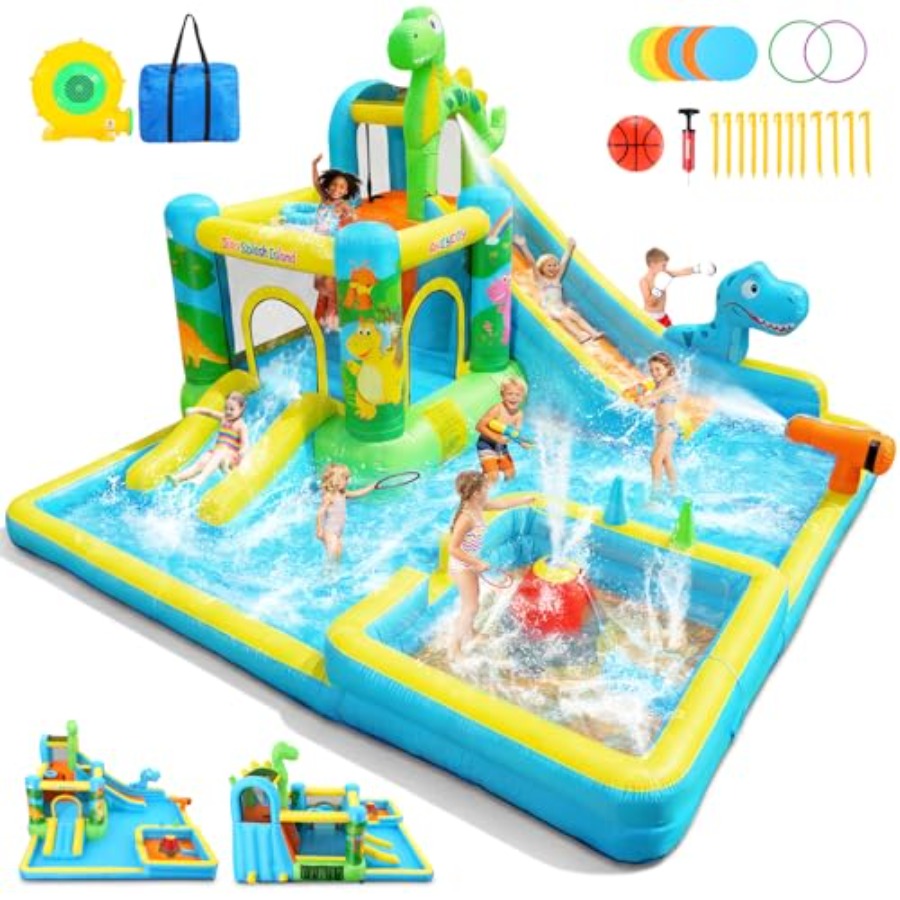 Açık hava arka bahçe şişme su  - Kids Outdoor House With Slide incelemesi ve fiyatı