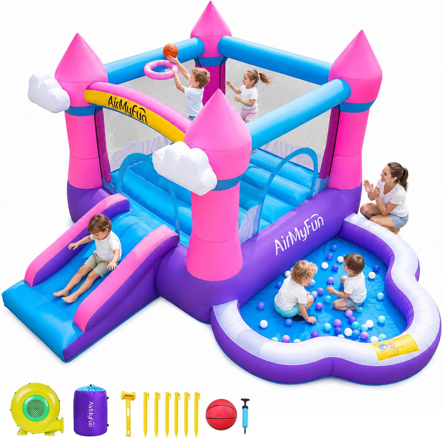 3-8 Yaş Çocuklar İçin Pembe İç - Kids Outdoor House With Slide incelemesi ve fiyatı