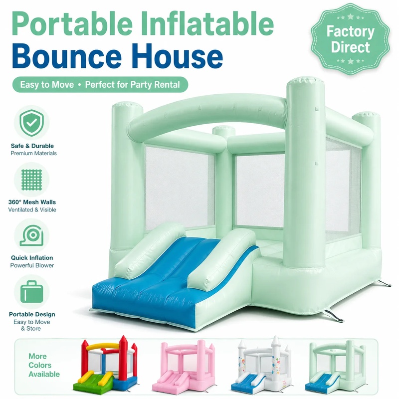 Nane Yeşili Taşınabilir Ticari - Kids Outdoor House With Slide incelemesi ve fiyatı