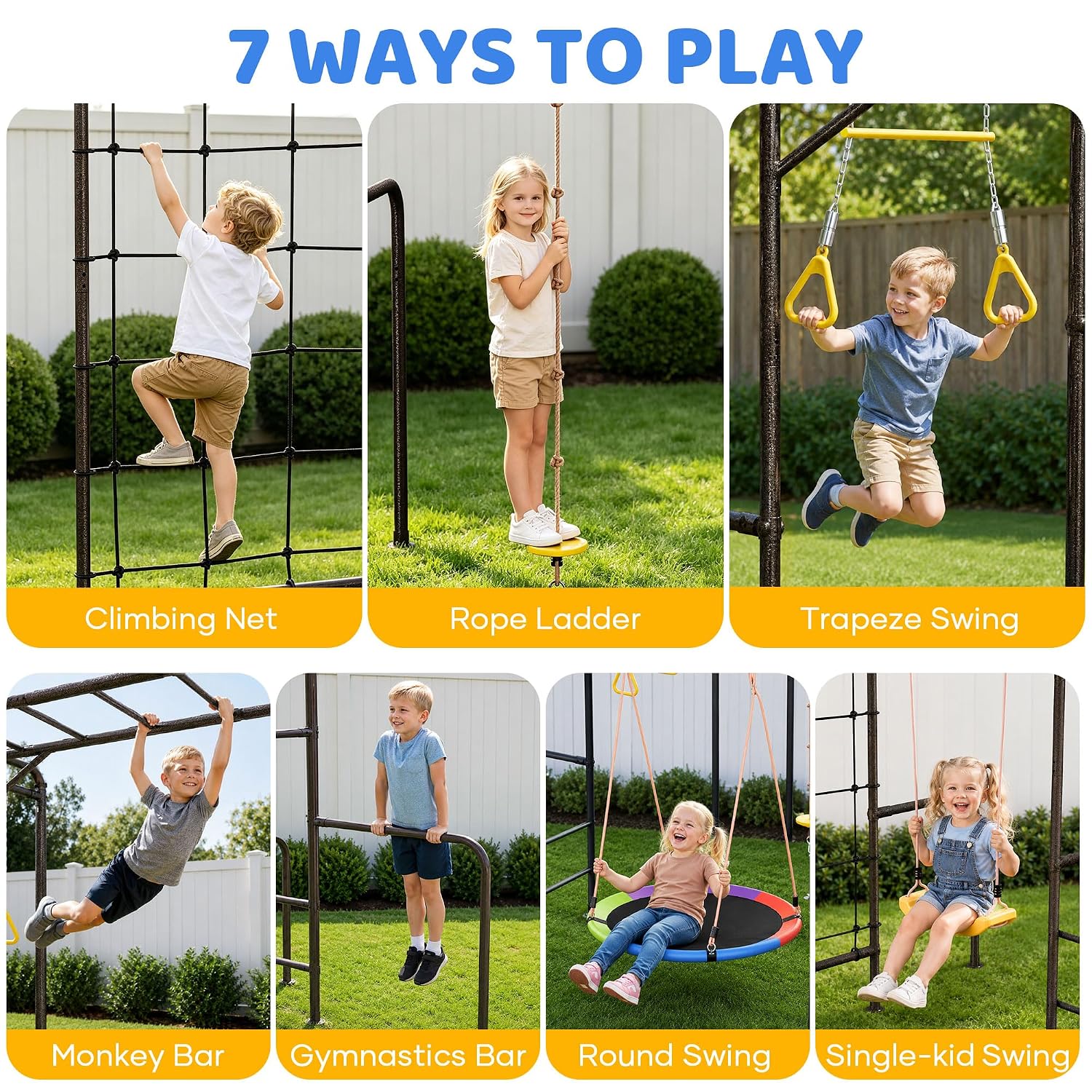 7'si 1 arada Açık Hava Oyun Pa - Kids Outdoor Jungle Gym incelemesi ve fiyatı