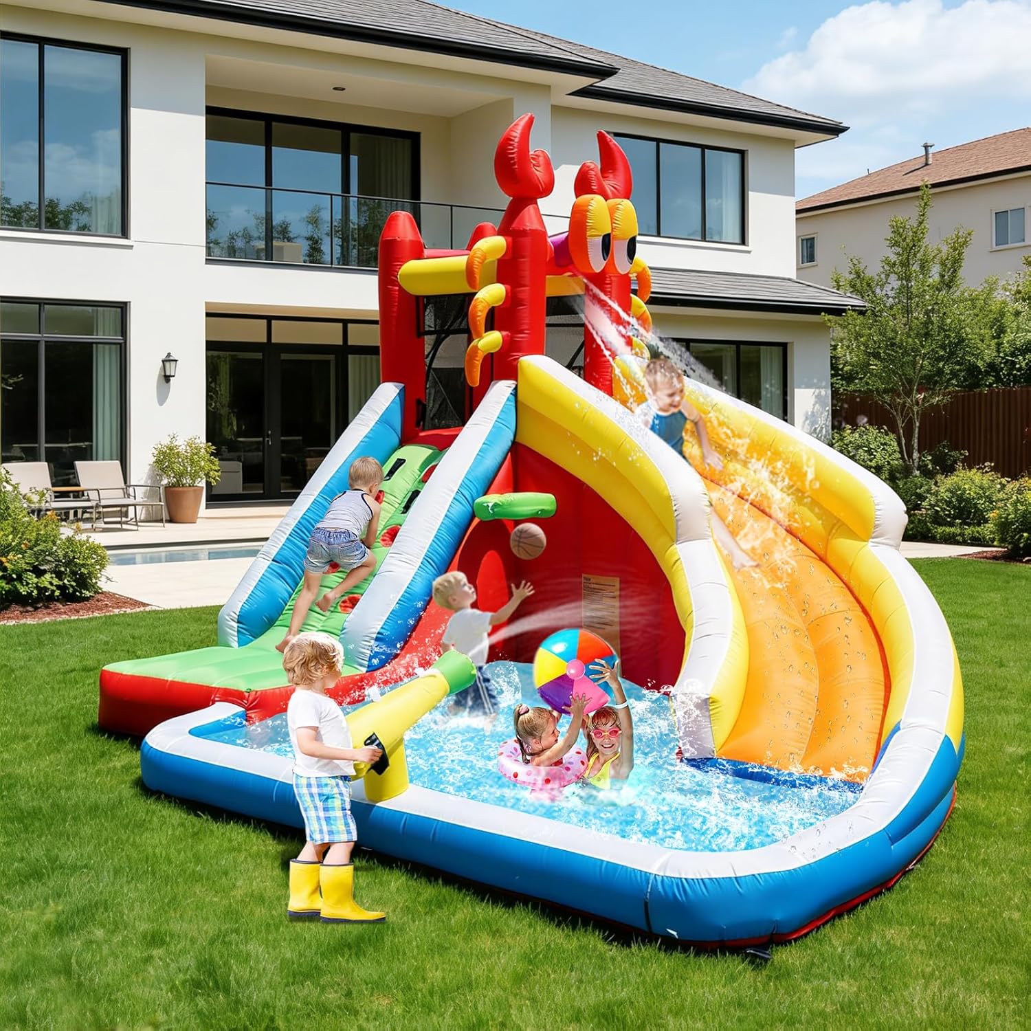 Çocuklar için Su Kaydıraklı Bü - Kids Outdoor House With Slide incelemesi ve fiyatı