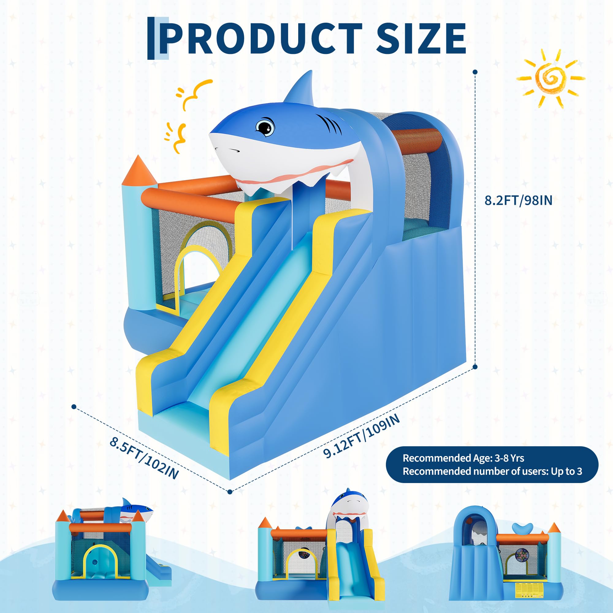 Şişme Oyun Evi Kaydıraklı ve Ü - Kids Outdoor House With Slide incelemesi ve fiyatı