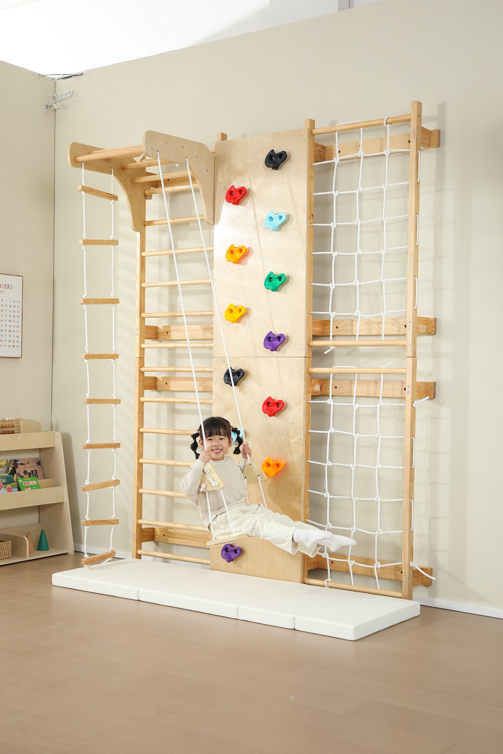 Stokta İç Mekan Maymun Barları - Kids Outdoor Wooden Climbing Frame incelemesi ve fiyatı