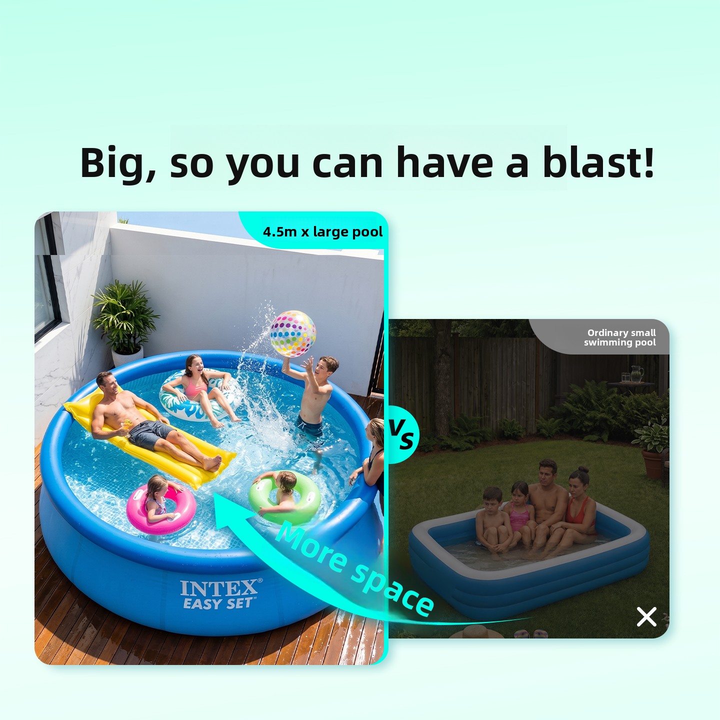 Büyük Boy Şişme Aile Havuzu, Ç - Kids Outdoor Water Play incelemesi ve fiyatı
