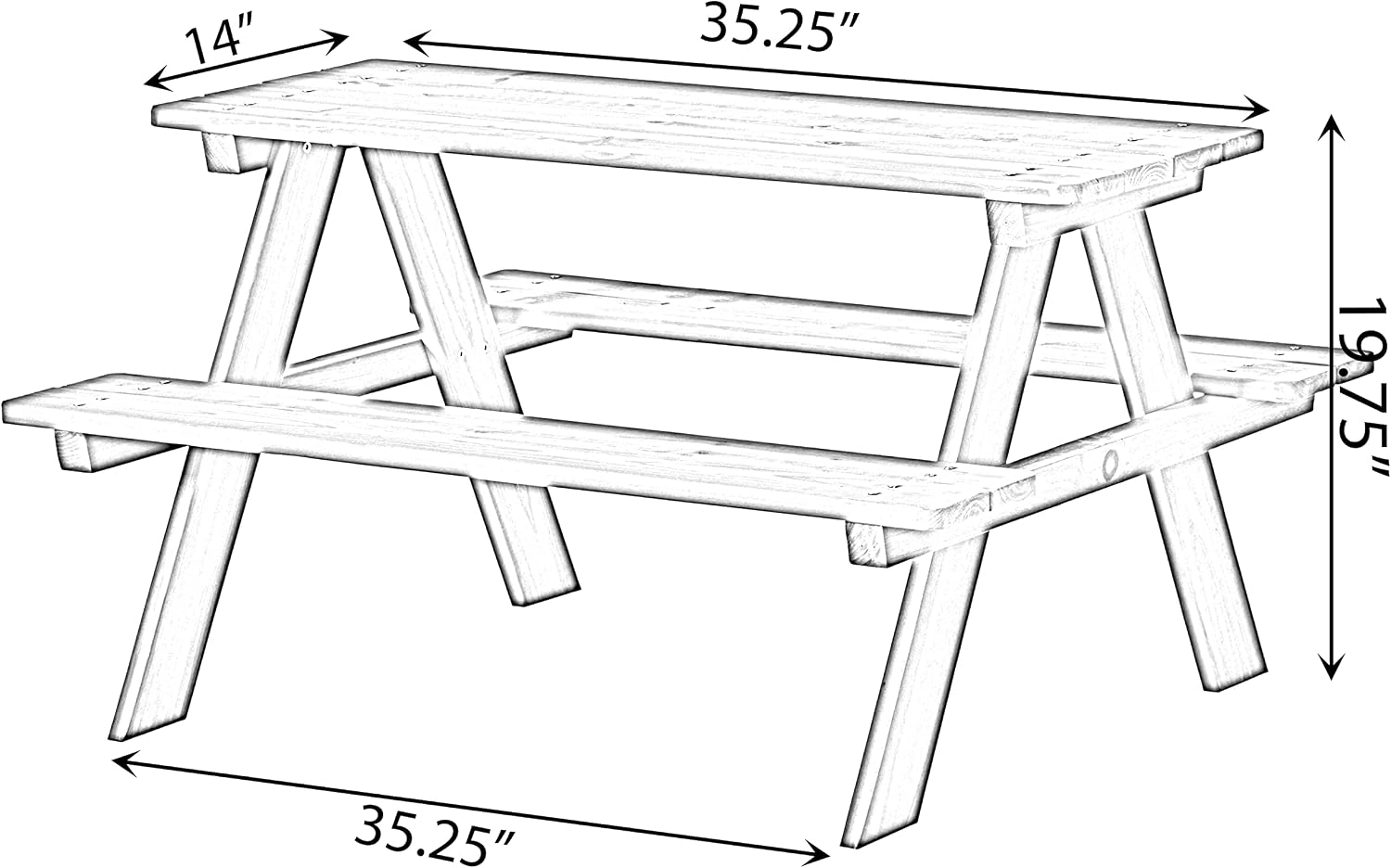 Bahçe ve Arka Bahçe İçin Boyal - Kids Outdoor Picnic Table incelemesi ve fiyatı